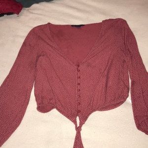 Long sleeve crop top